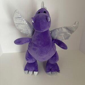 Gund Lavender Dragon Plush with Sparkling Silver Accents